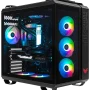 ASUS TUF GT502 gaming PC case with rainbow RGB fans and dual-chamber interior