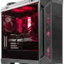 ASUS TUF GT501 PC case with tempered glass panel and red RGB interior lighting