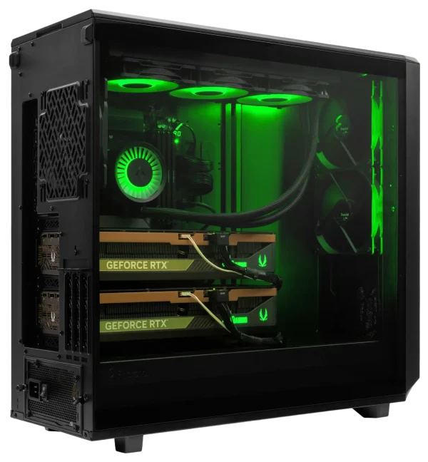 MES2X Dual GeForce RTX 5090 Liquid Cooled AI Custom Workstation - Image 2