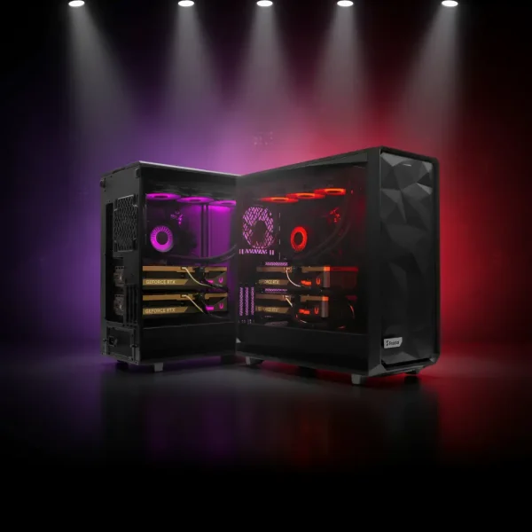 MES2X Dual GeForce RTX 5090 Liquid Cooled AI Custom Workstation
