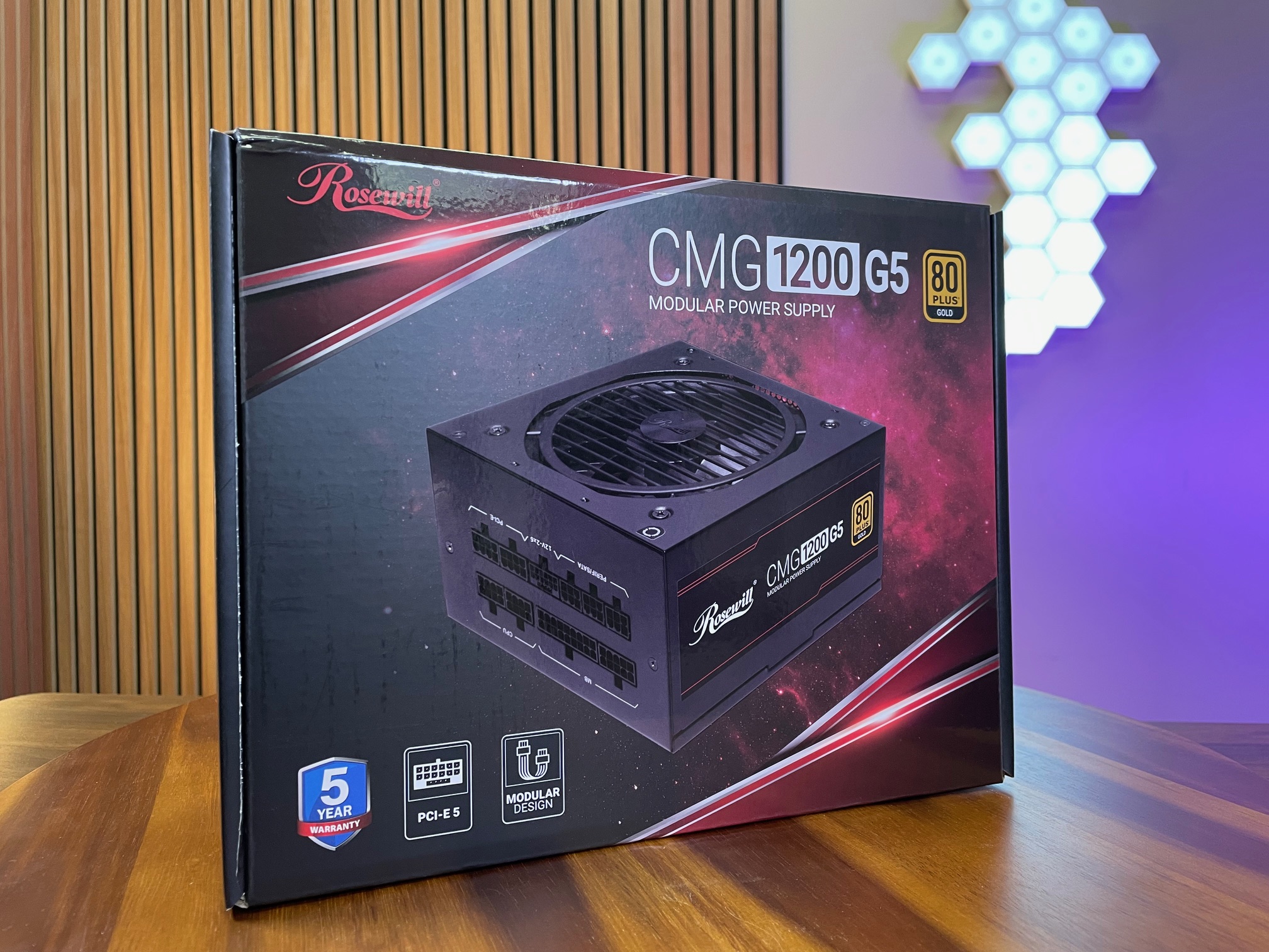 ATX 3.1 compliant 1200W PSU with native 12V-2x6 connector next to RTX 5090 power connector