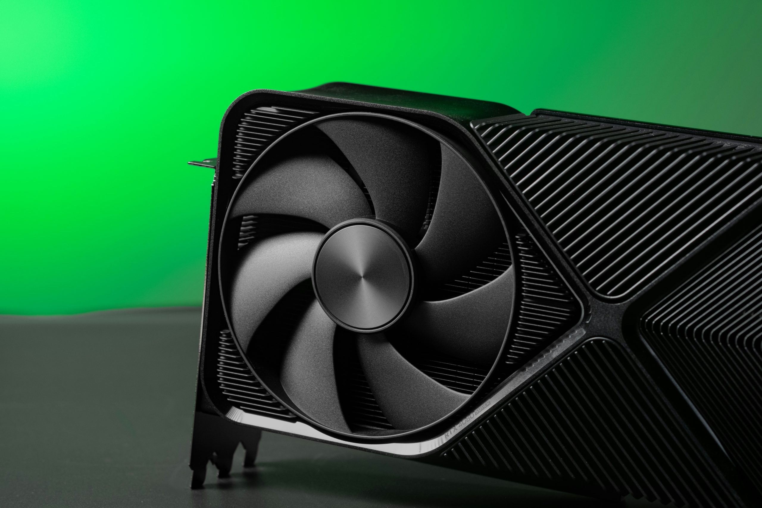 NVIDIA RTX 5090 Founders Edition GPU showing dual flow-through cooler design
