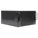 SilverStone RM600 6U rackmount chassis, angled front-left view with carrying handles